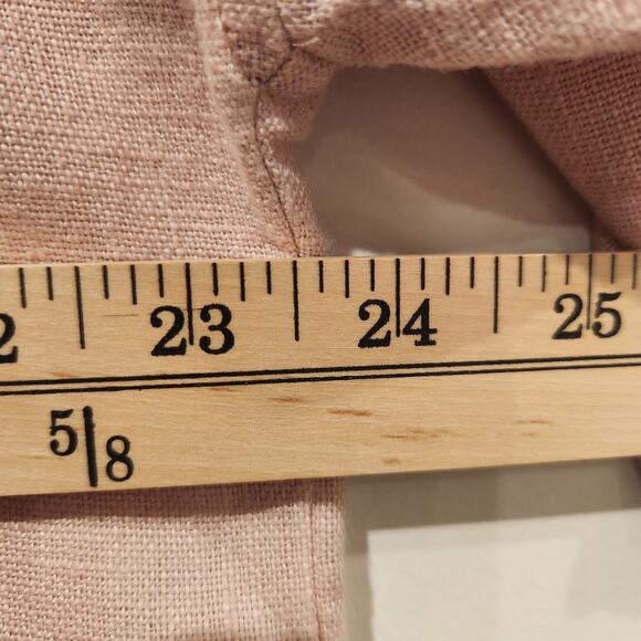 Eileen Fisher Pink 100% Organic Linen Shaw Collar Blazer Size LP Lagenlook Beach - Picture 7 of 11